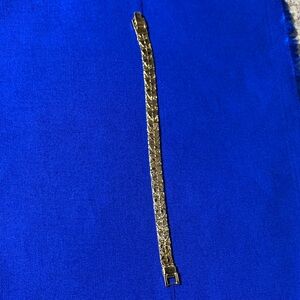 Gold Tone Nugget Link Bracelet